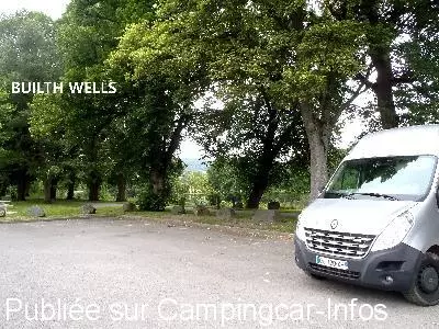 aire camping aire builth wells the groe car park