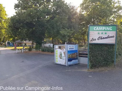 aire camping aire camping les chambons