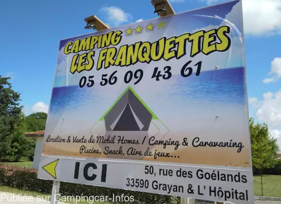 aire camping aire camping les franquettes