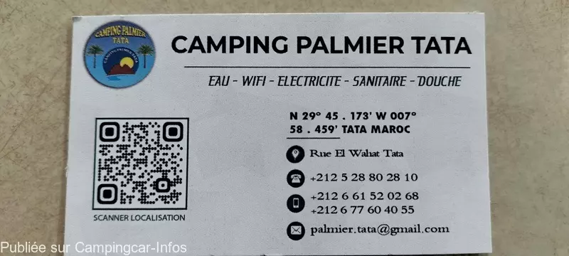 aire camping aire camping palmier tata