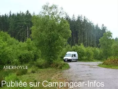 aire camping aire leannach forest car park