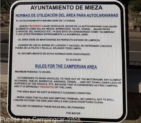 aire camping aire mieza