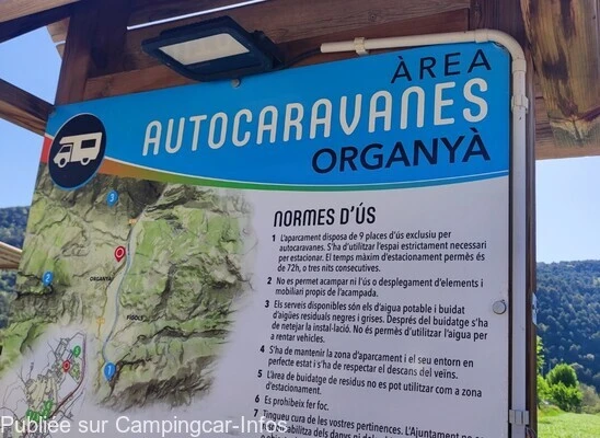 aire camping aire organya campervan parking