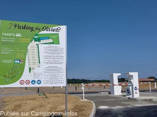 aire camping aire parking des oliviers